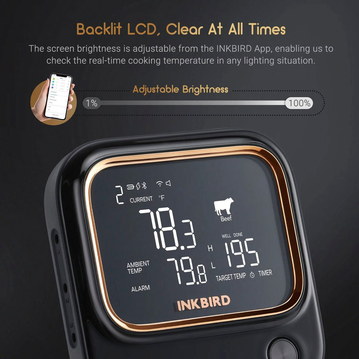 Inkbird IBT-26S 2.4GHz WiFi and Bluetooth BBQ Thermometer