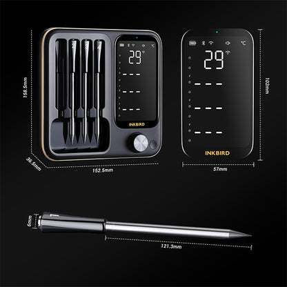 Inkbird 4x Probe INT-14-BW Wireless Wifi/Bluetooth Meat thermometer