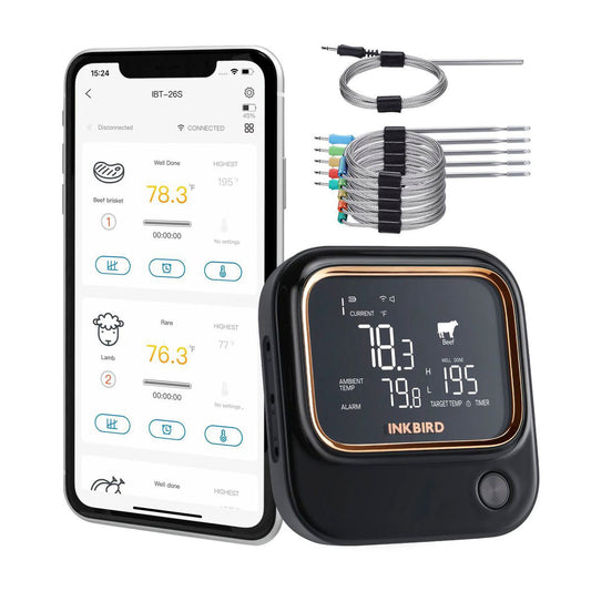 Inkbird IBT-26S 2.4GHz WiFi and Bluetooth BBQ Thermometer