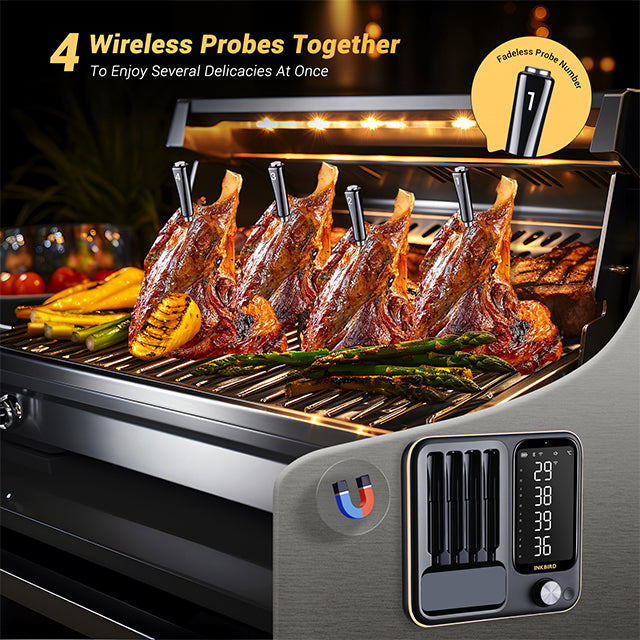 Inkbird 4x Probe INT-14-BW Wireless Wifi/Bluetooth Meat thermometer